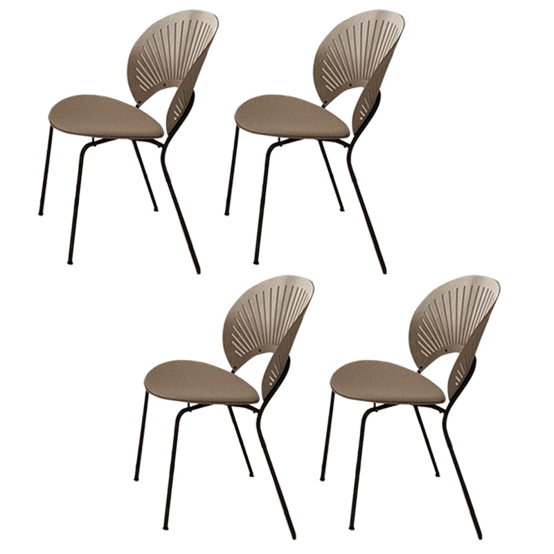 Modern Style Oval Table Set 1/4/5/6/7 Pieces Dining Set with Metal Legs