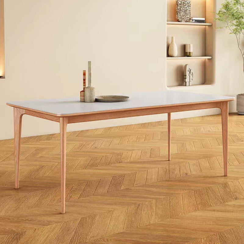 Modern 1/2/3/5 Pieces Dining Furniture Stone Rectangle Dining Chairs Set in White