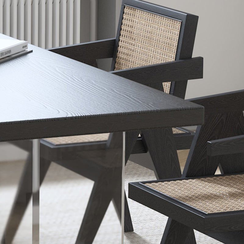 Rectangle Dining Set 1/4/5 Pcs Modern Solid Wood Dining Table and Chairs