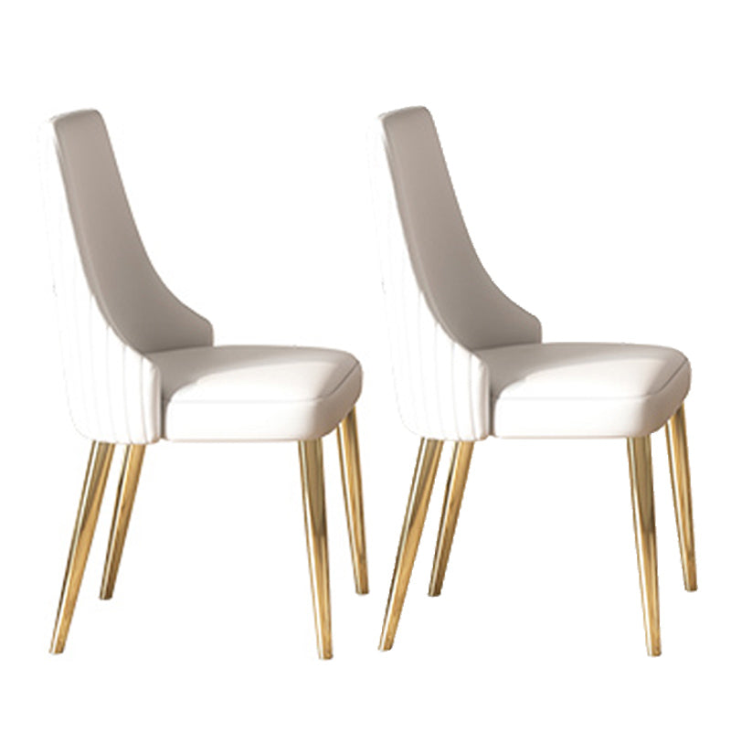 Modern Style 1/2/5/7 Pieces Dining Chairs Set Stone Rectangle Furniture in White