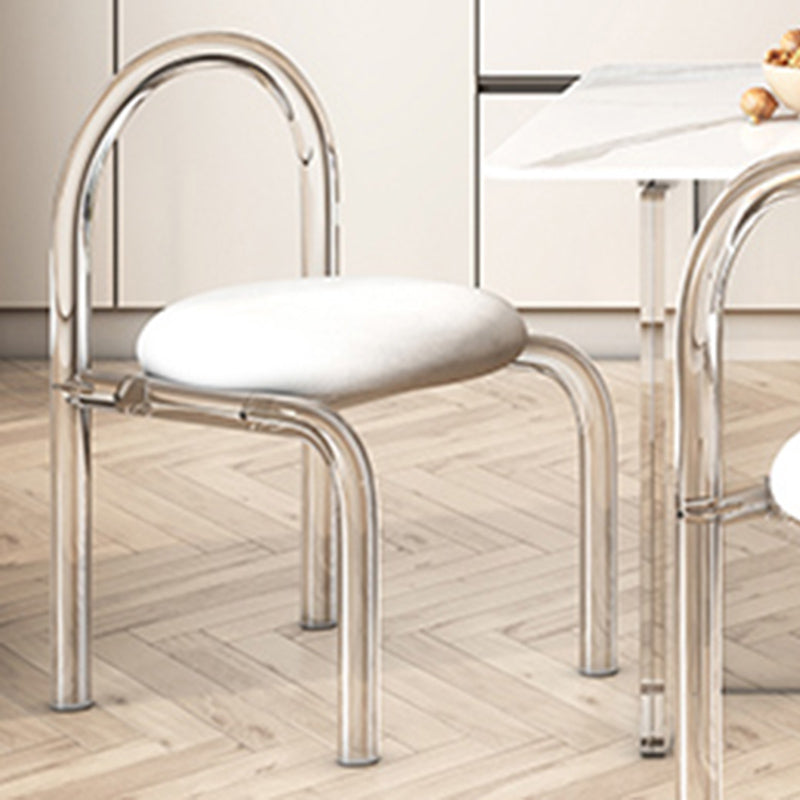 Modern Style 1/2/5/7 Pieces Dining Chairs Set Stone Rectangle Furniture in White