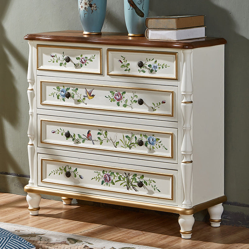 Horizontal Storage Chest Dresser Traditional Dresser with Drawers