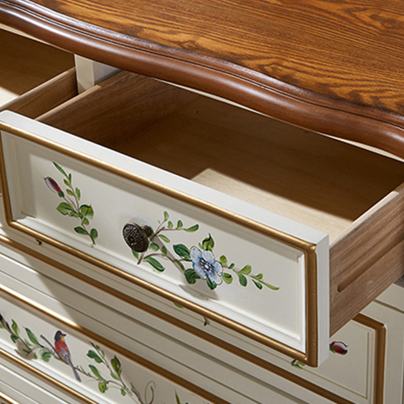 Horizontal Storage Chest Dresser Traditional Dresser with Drawers