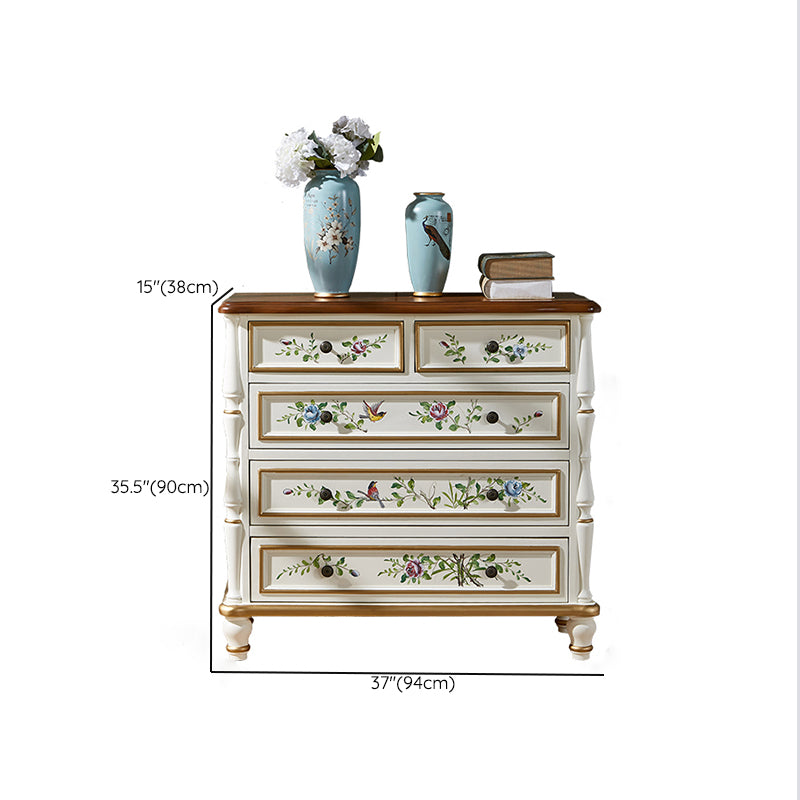 Horizontal Storage Chest Dresser Traditional Dresser with Drawers