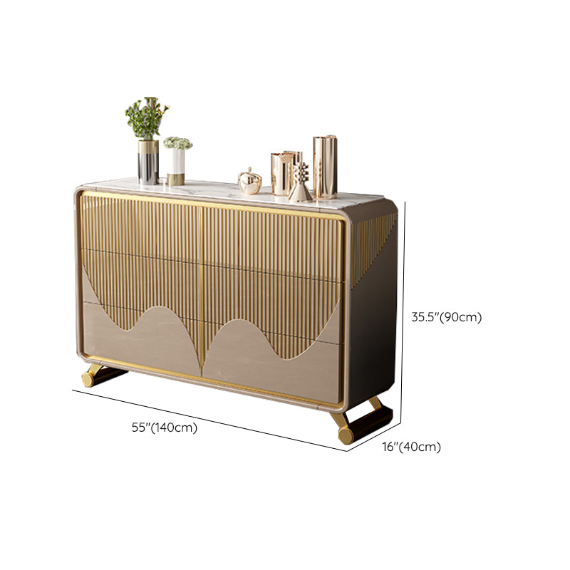 15.6-inch W Classic Glam Storage Chest Stone Storage Chest Dresser