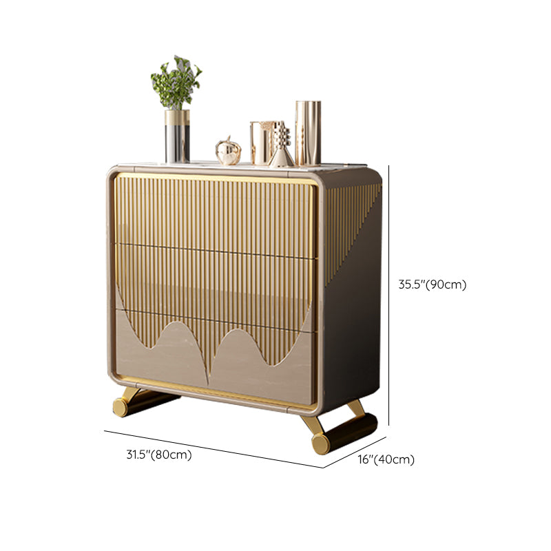 15.6-inch W Classic Glam Storage Chest Stone Storage Chest Dresser