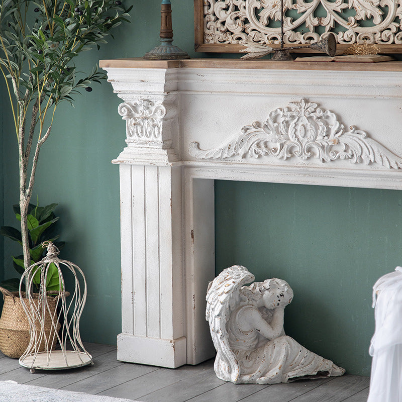 French Country Wood Console Table Rectangle Console Sofa Table for Hall
