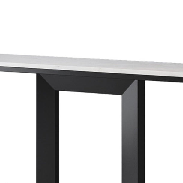Glam Marble Console Table Iron Half Moon Console Sofa Table for Hall
