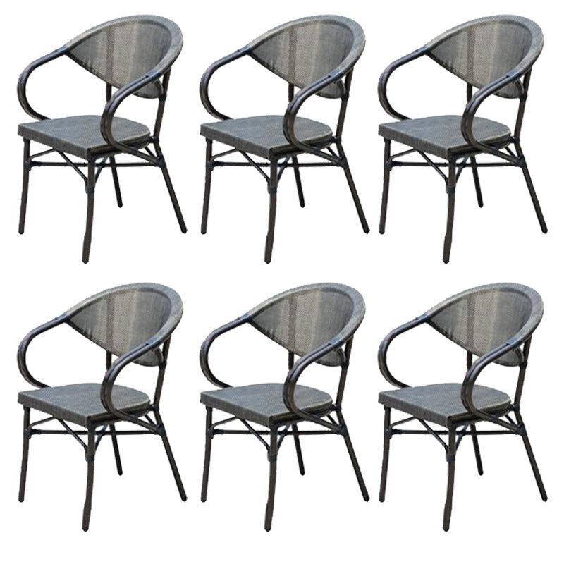 Tropical Patio Dining Side Chair Set of 2/4/6/8 Faux Rattan Dining Side Chair