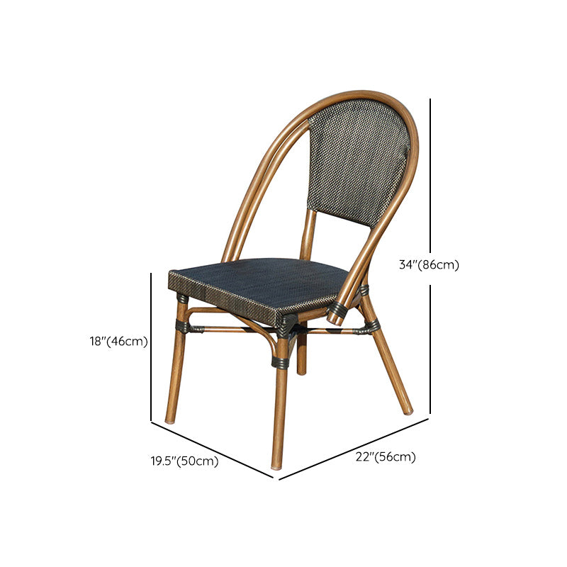 Tropical Patio Dining Side Chair Set of 2/4/6/8 Faux Rattan Dining Side Chair