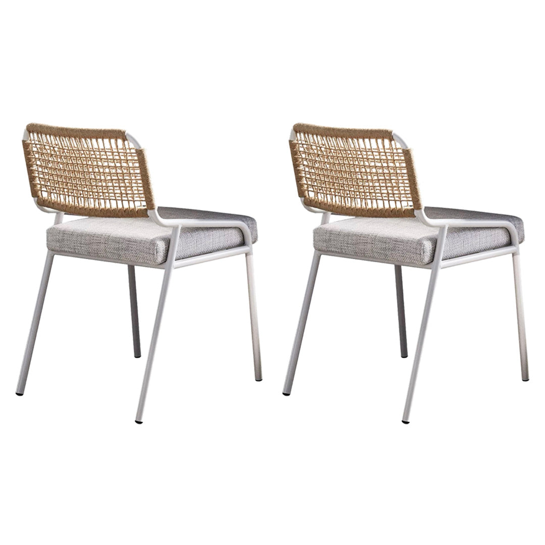 Modern Patio Dining Chair Set of 2/4/6/8 Metal Armless Dining Side Chair