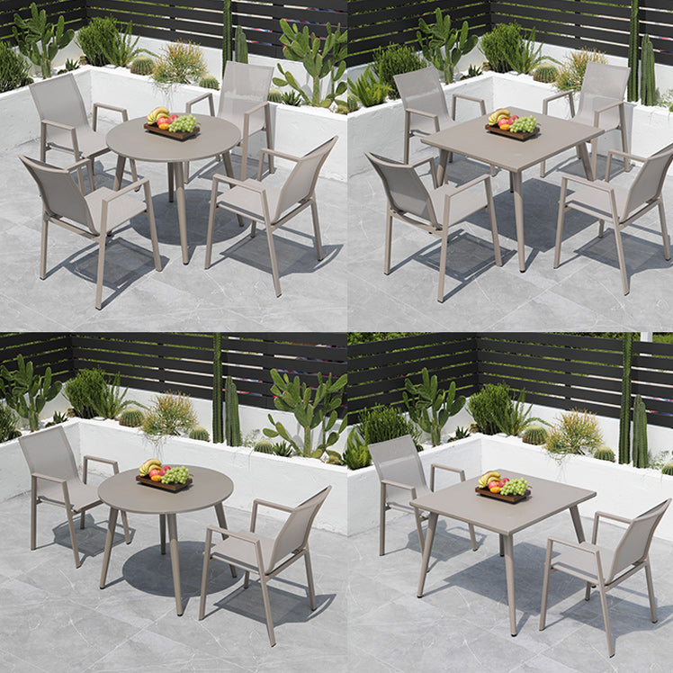 Modern Dining Armchair Set of 2/4/6/8 Metal Patio Dining Chair