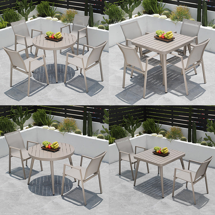 Modern Dining Armchair Set of 2/4/6/8 Metal Patio Dining Chair