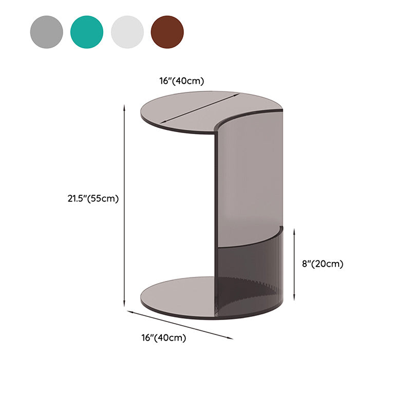 Modern C End Side Table Acrylic Corner Table for Living Room