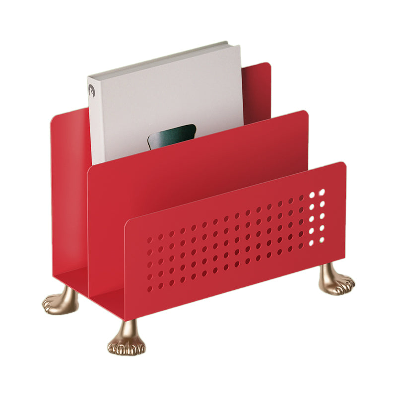 Metal Closed Back Bookshelf Contemporary Standard Bookcase with Shelves