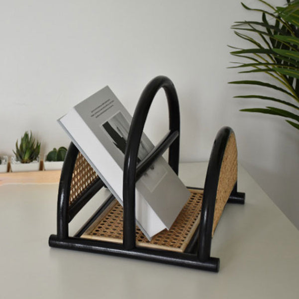 Standard Open Back Bookcase Wooden Contemporary Bookshelf for Home Office