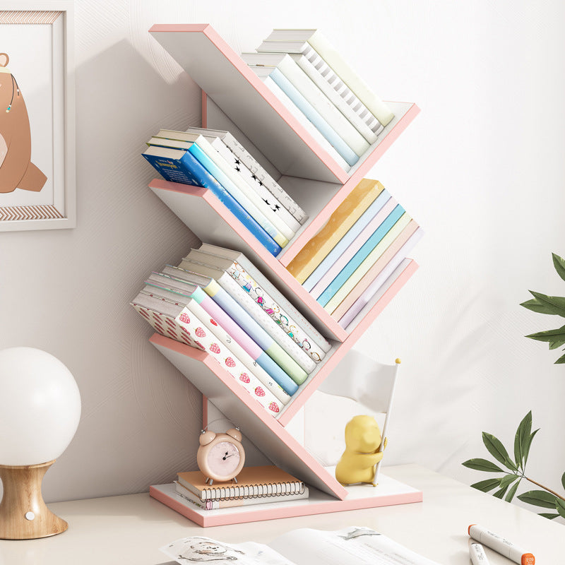 Modern Bookshelf Open Back Engineered Wood Bookcase for Study Room