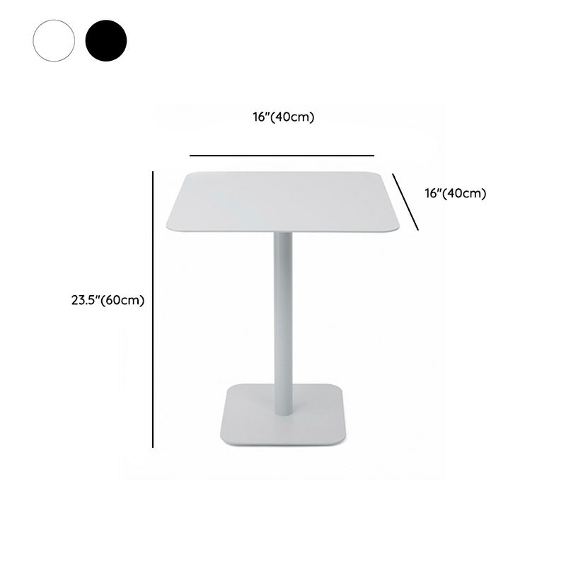 Mid-Century Round Corner Table Metal Pedestal Sofa Side End Table