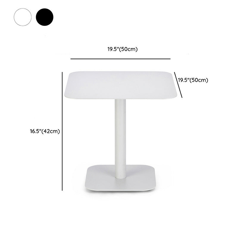 Mid-Century Round Corner Table Metal Pedestal Sofa Side End Table
