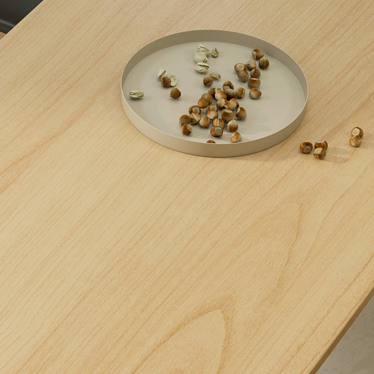 Contemporary Solid Wood Top Dining Table Light Wood Finish Dinette Table