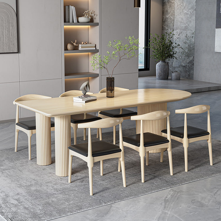 Contemporary Free Form Dining Table Solid Wood Dining Table for Dining Room