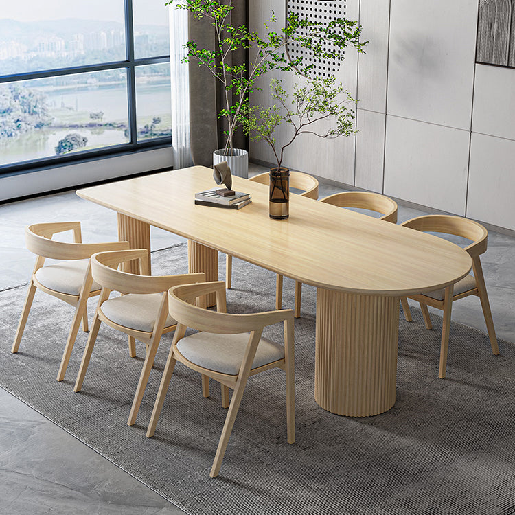 Contemporary Free Form Dining Table Solid Wood Dining Table for Dining Room