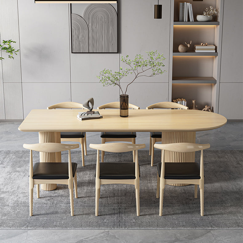Contemporary Free Form Dining Table Solid Wood Dining Table for Dining Room