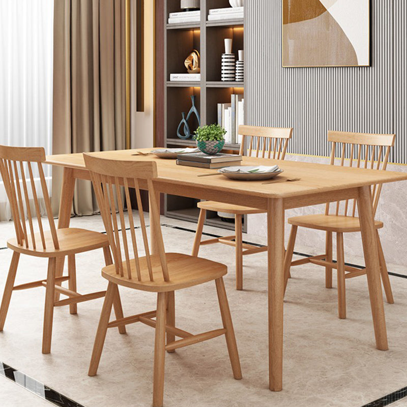 Luxury  Rectangle Dining Table Solid Wood Dining Table with 4 Legs