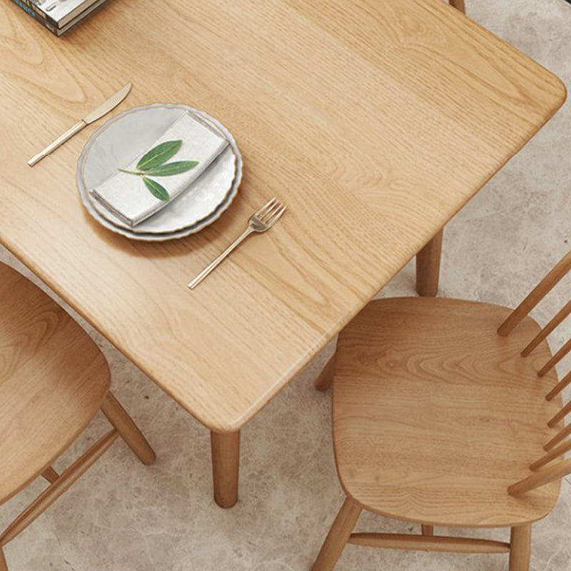 Luxury  Rectangle Dining Table Solid Wood Dining Table with 4 Legs