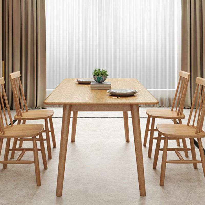 Luxury  Rectangle Dining Table Solid Wood Dining Table with 4 Legs