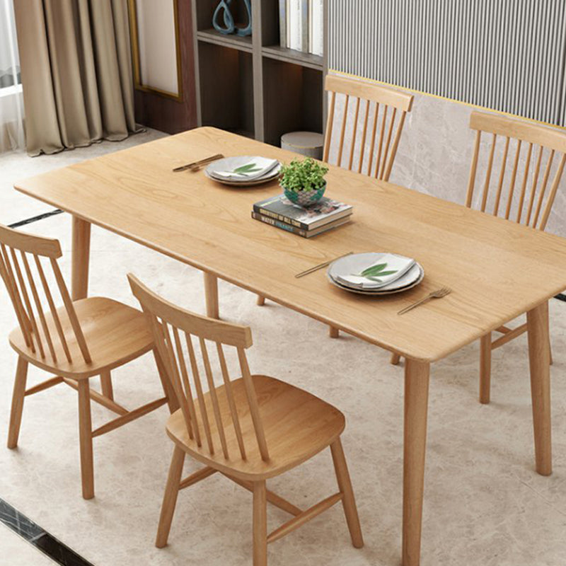 Luxury  Rectangle Dining Table Solid Wood Dining Table with 4 Legs