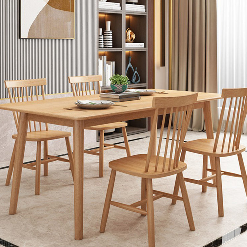 Luxury  Rectangle Dining Table Solid Wood Dining Table with 4 Legs