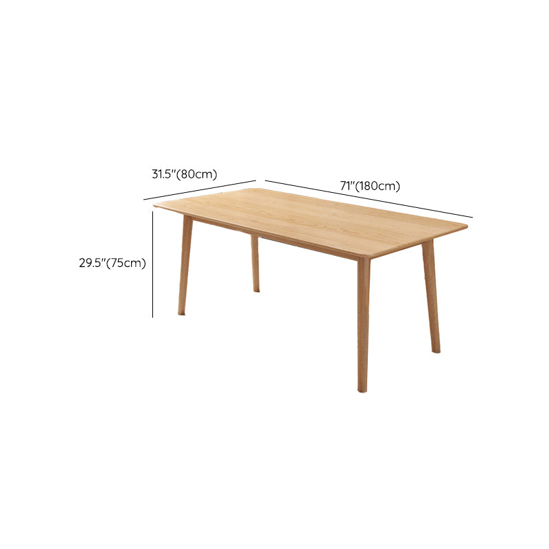 Luxury  Rectangle Dining Table Solid Wood Dining Table with 4 Legs