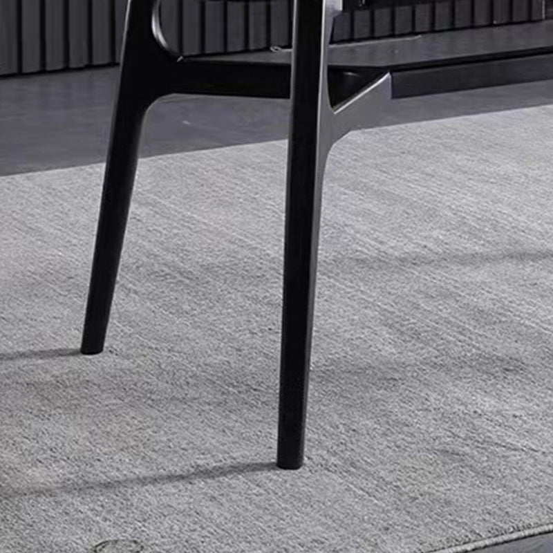Industrial Rectangle Dining Table Gray Stone Top Table with Black Frame