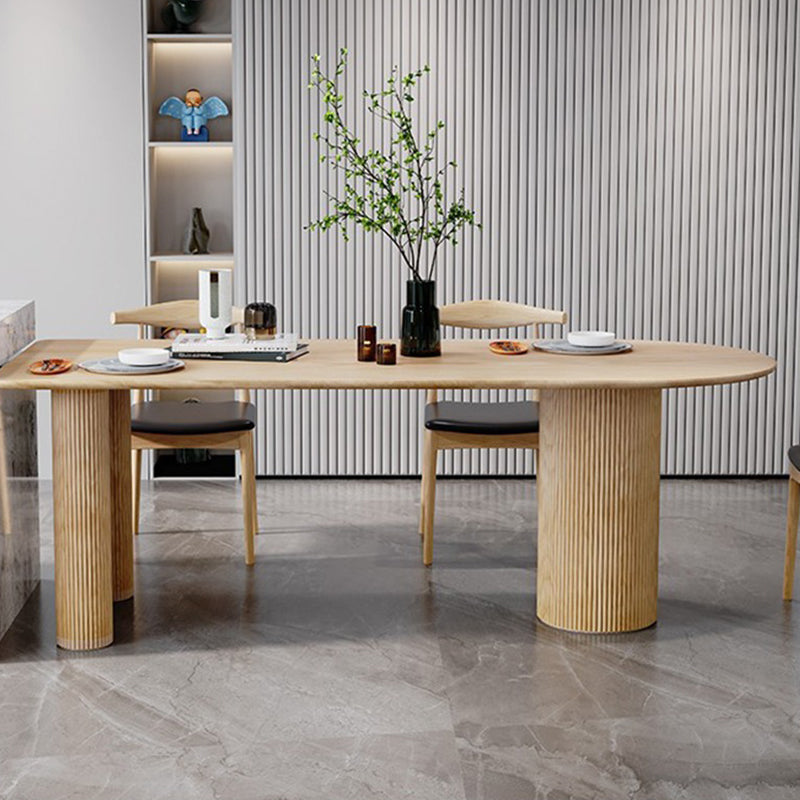 Modern Free Form Dining Table for Home Solid Wood Dinette Table
