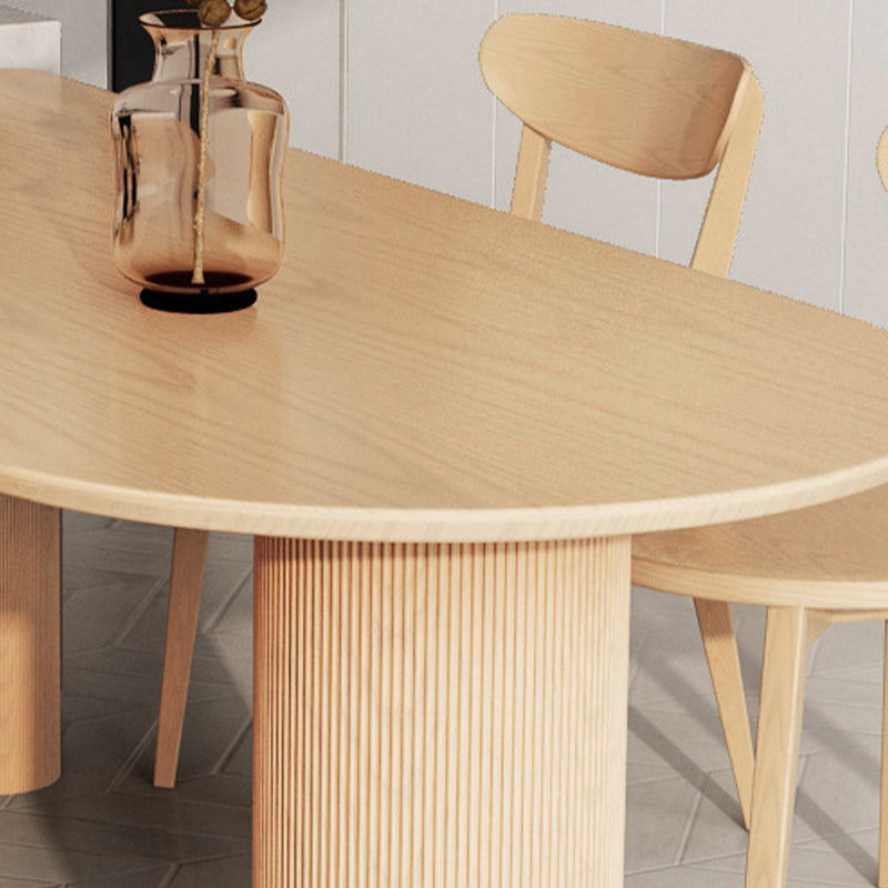 Modern Free Form Dining Table for Home Solid Wood Dinette Table