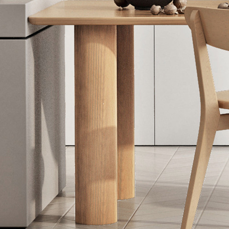 Modern Free Form Dining Table for Home Solid Wood Dinette Table