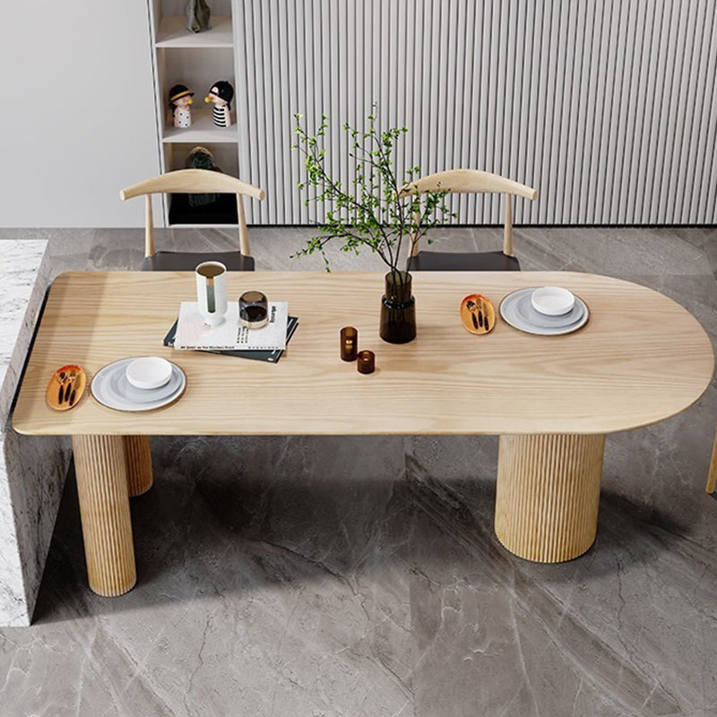 Modern Free Form Dining Table for Home Solid Wood Dinette Table