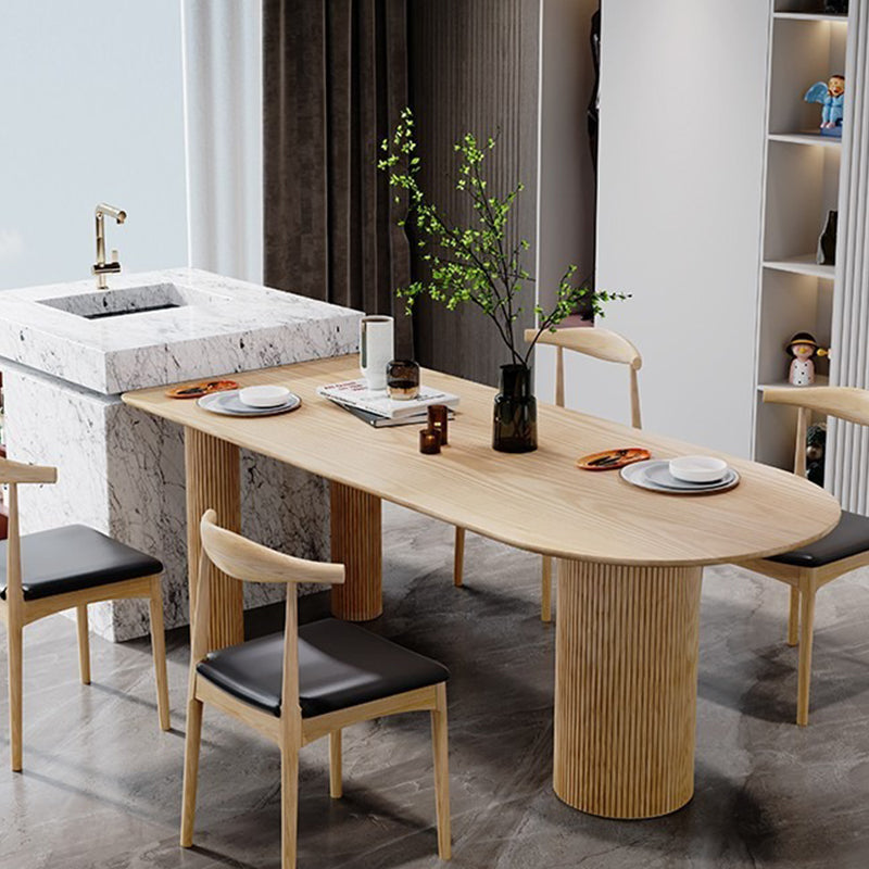 Modern Free Form Dining Table for Home Solid Wood Dinette Table