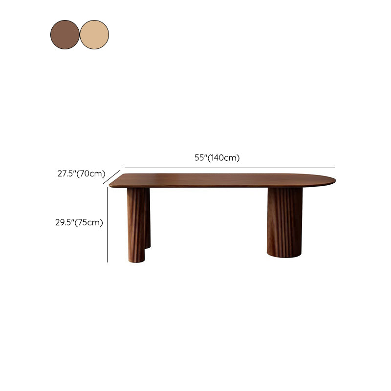 Modern Free Form Dining Table for Home Solid Wood Dinette Table
