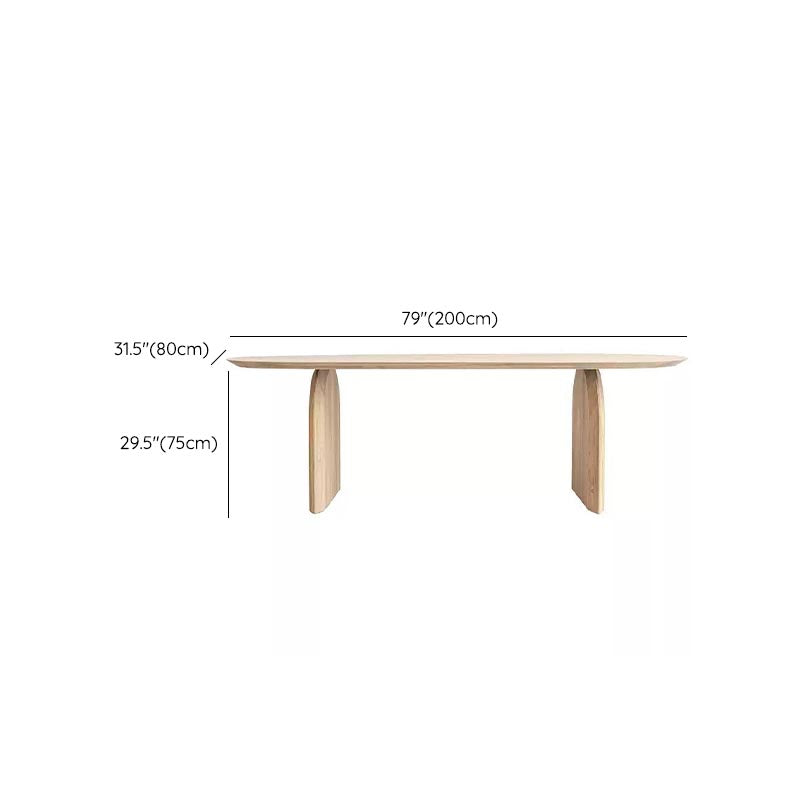 Modern Oval Dinette Table for Home Solid Wood Top Dining Table