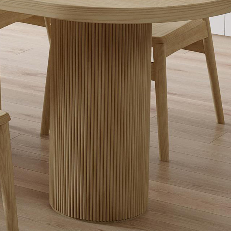 Modern Pine Wood Dining Table with 3 Legs Table for Dining Room
