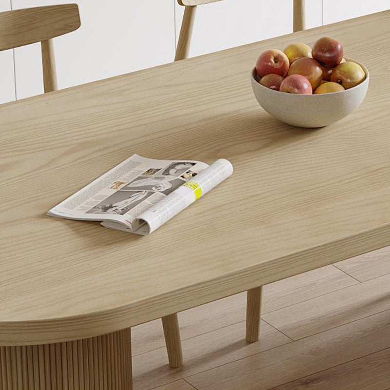Modern Pine Wood Dining Table with 3 Legs Table for Dining Room