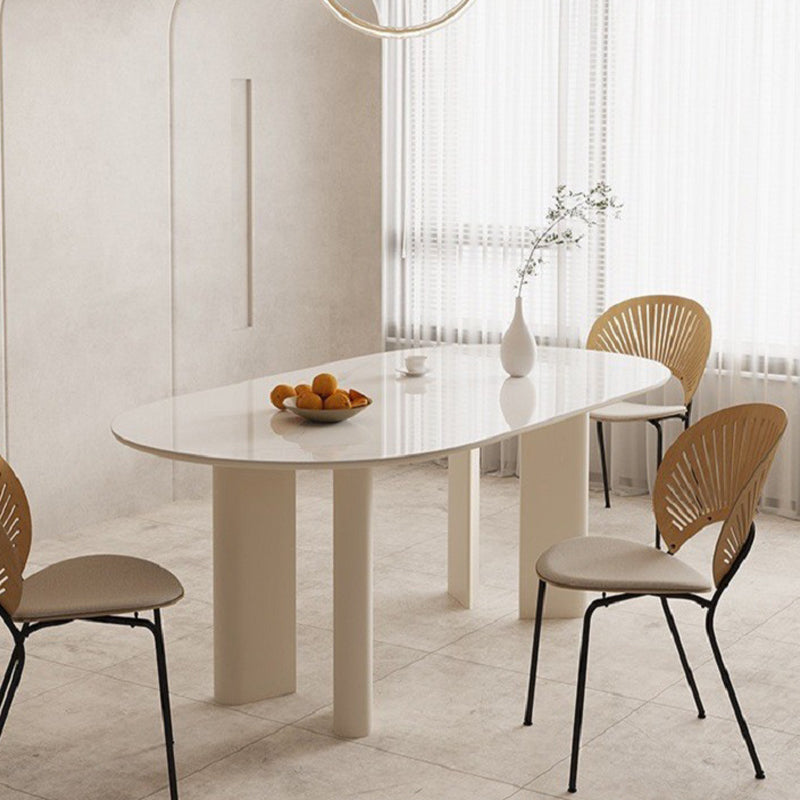 Modern Stone Dining Table with 4 Legs Dining Table for Dining Room