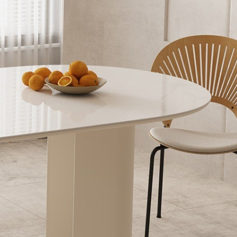 Modern Stone Dining Table with 4 Legs Dining Table for Dining Room