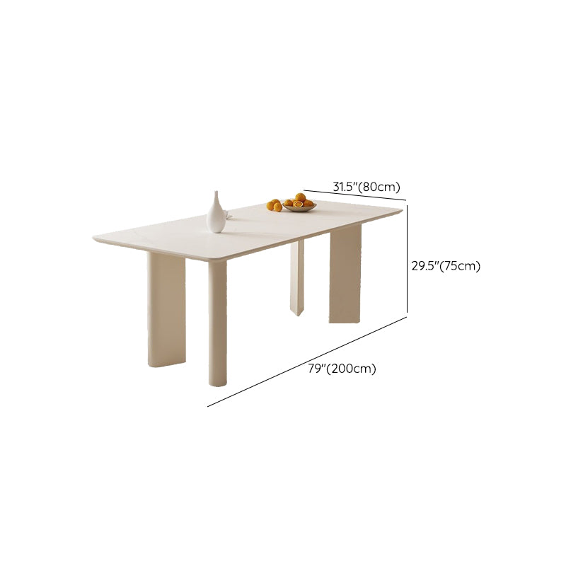 Modern Stone Dining Table with 4 Legs Dining Table for Dining Room