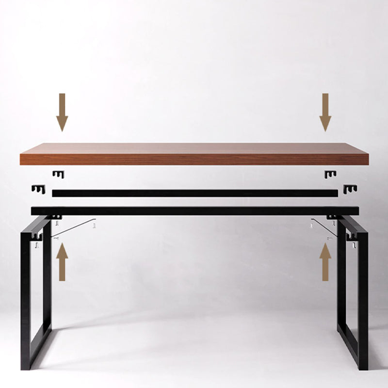 Industrial Style Dining Wood Table Dining Rectangle Table for Home