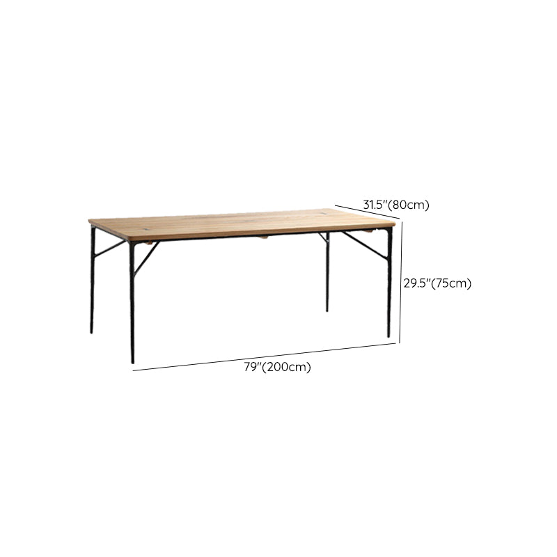Modern Wood Rectangle Dining Table with 4 Legs Table for Dining Room