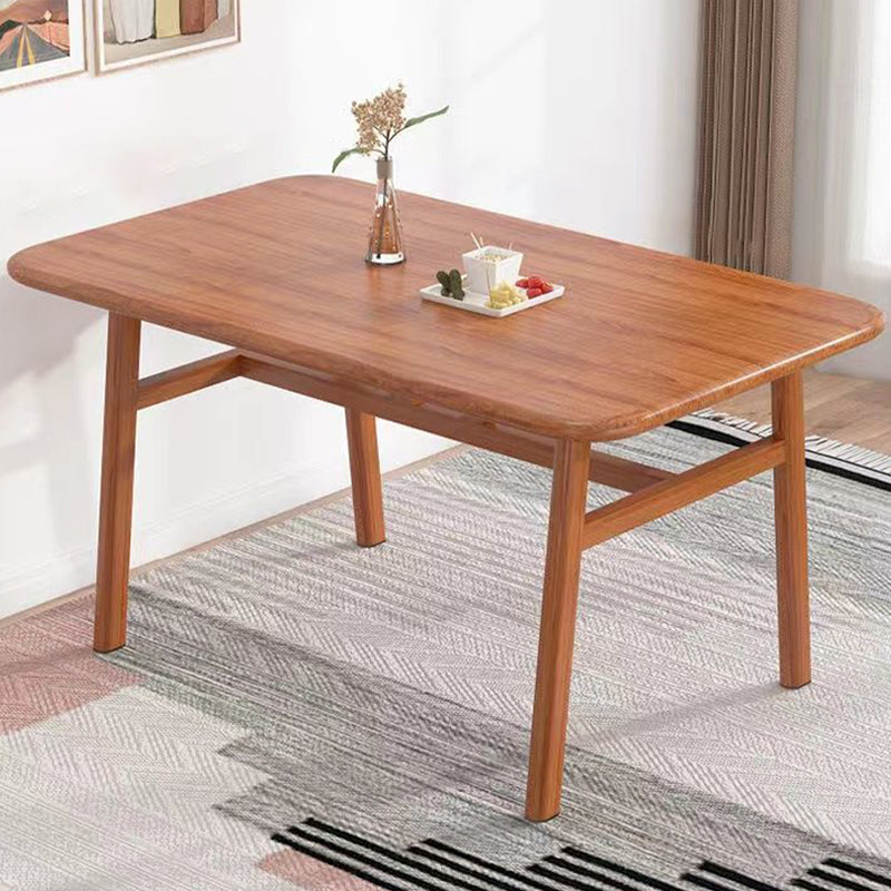 Nordic Style Dining Wood Table Rectangle Dining Table with Metal Legs