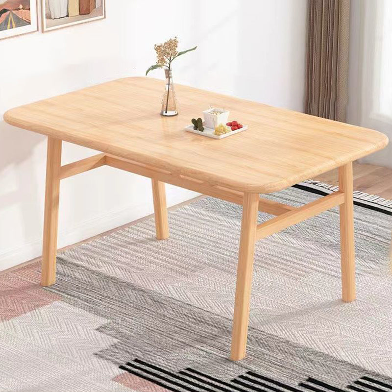 Nordic Style Dining Wood Table Rectangle Dining Table with Metal Legs